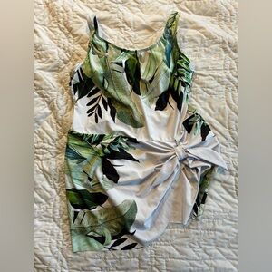 Green Leaf Print Fabric